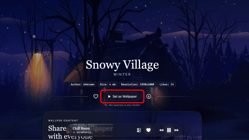 Set wallpaper normally